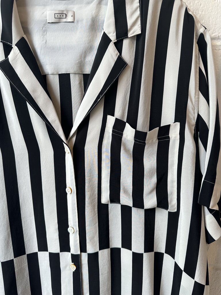 AYR Silk Striped Blouse