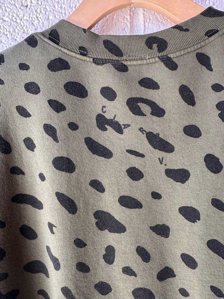 Clare V. Animal Print Sweatshirt