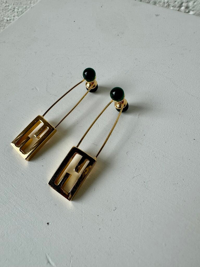 Fendi Safety Pin Earrings