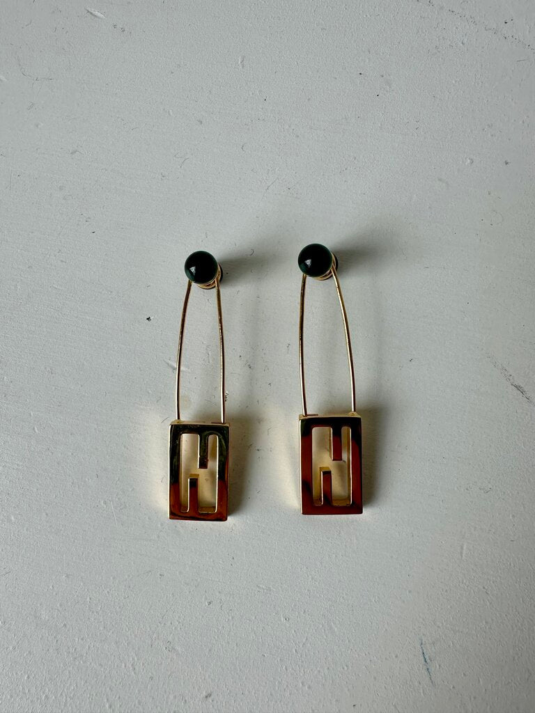 Fendi Safety Pin Earrings