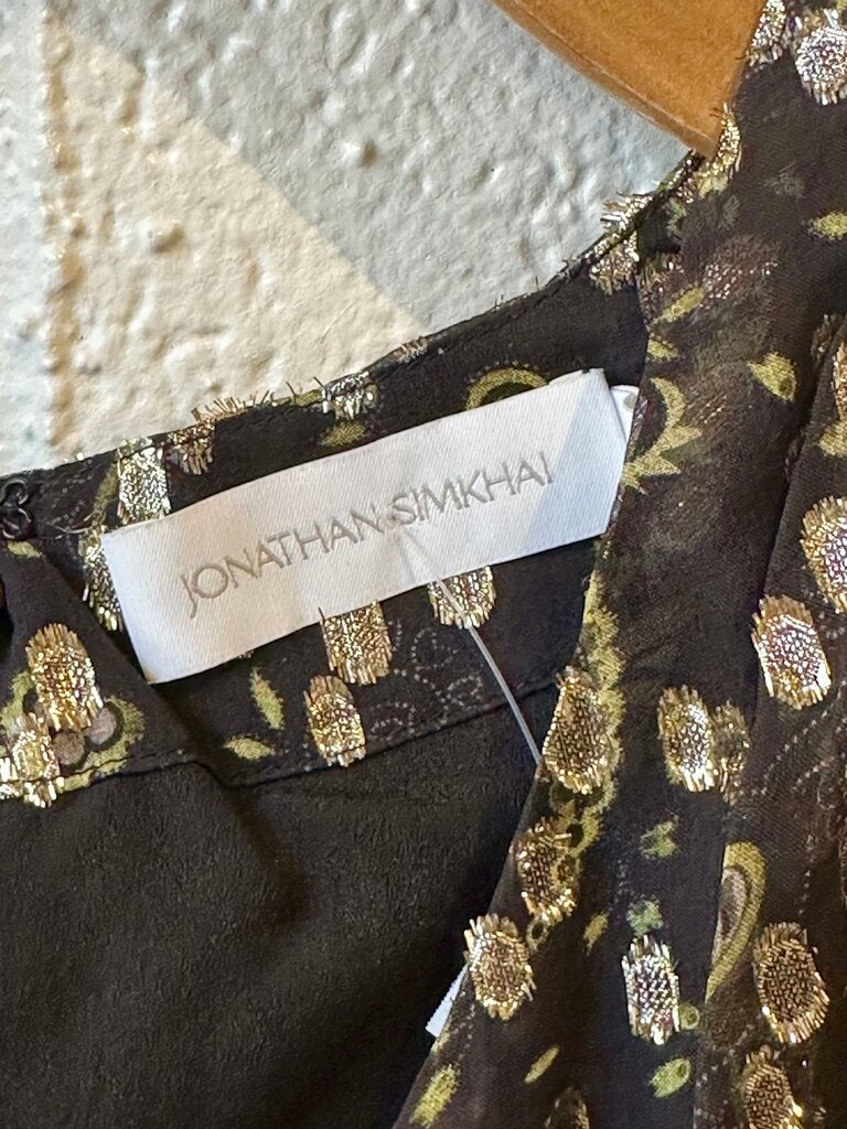 Jonathan Simkhai Wood Grain Maxi Dress