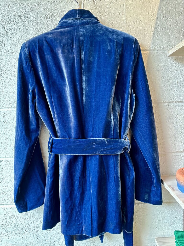 NEW By Mailina Velvet Tie Waist Blazer