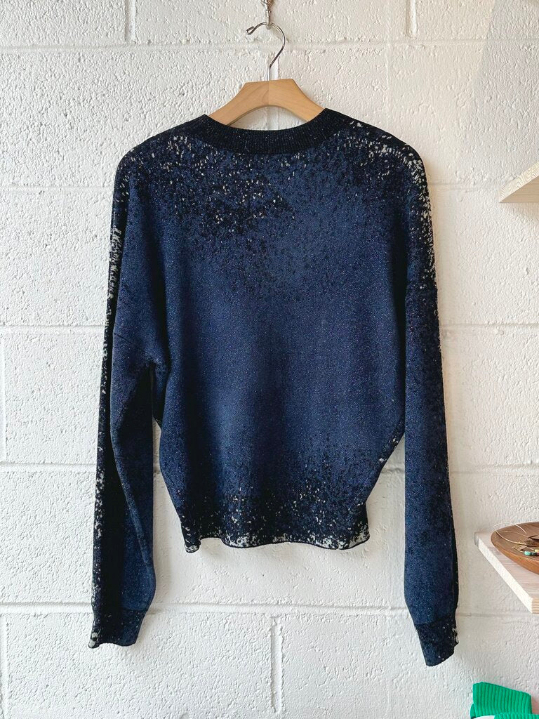Rachel Comey patterned sparkly split hem sweater