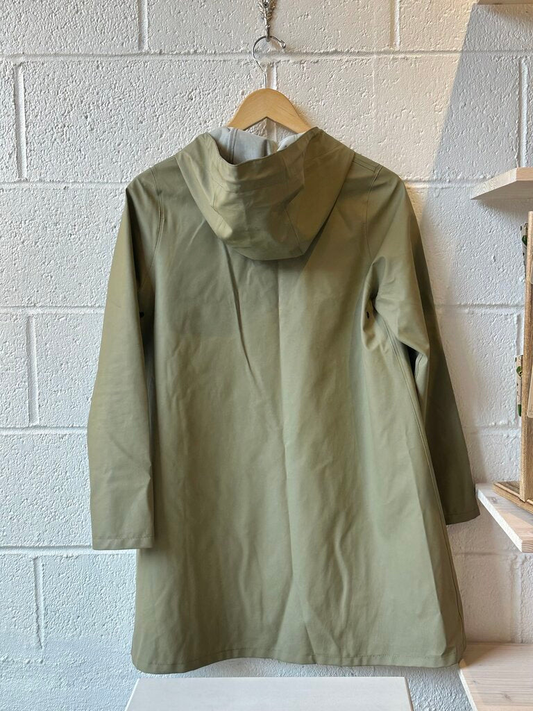 Stutterheim Lightweight A-Line Rain Jacket (as is: inside staining)