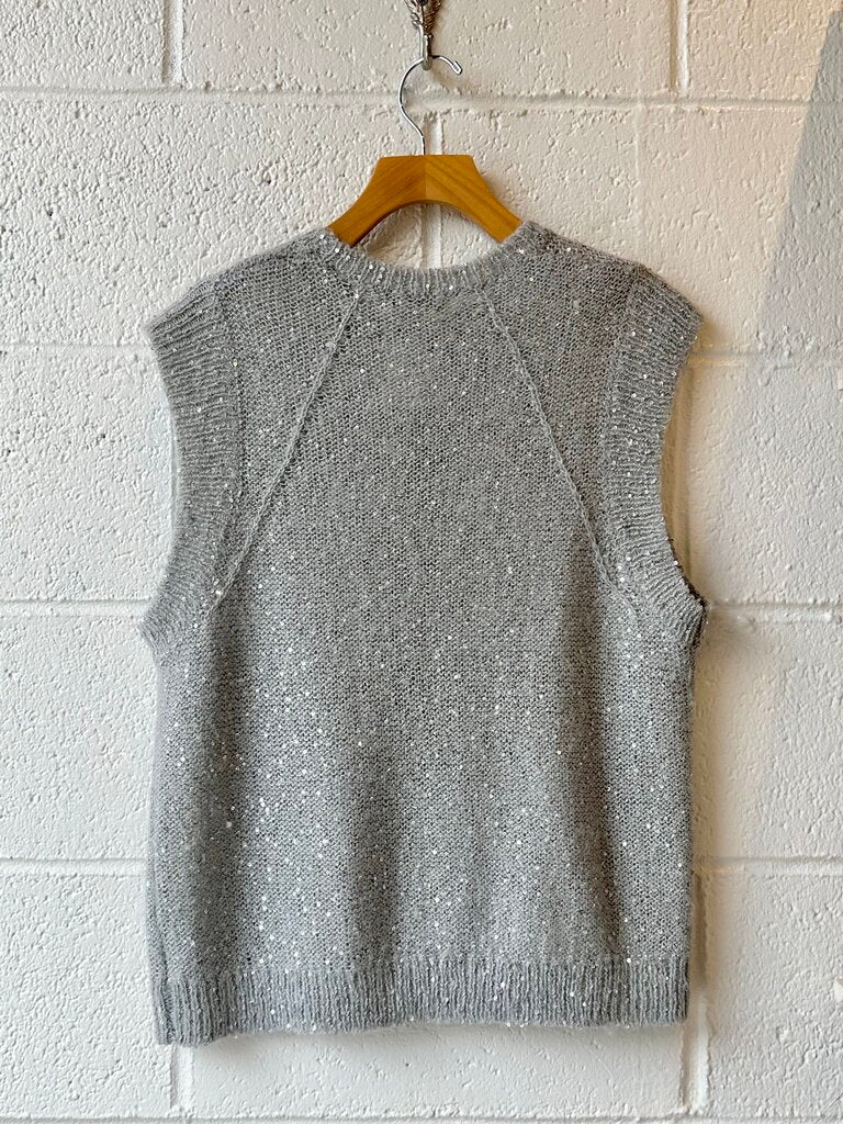 ATM sequin crew neck vest