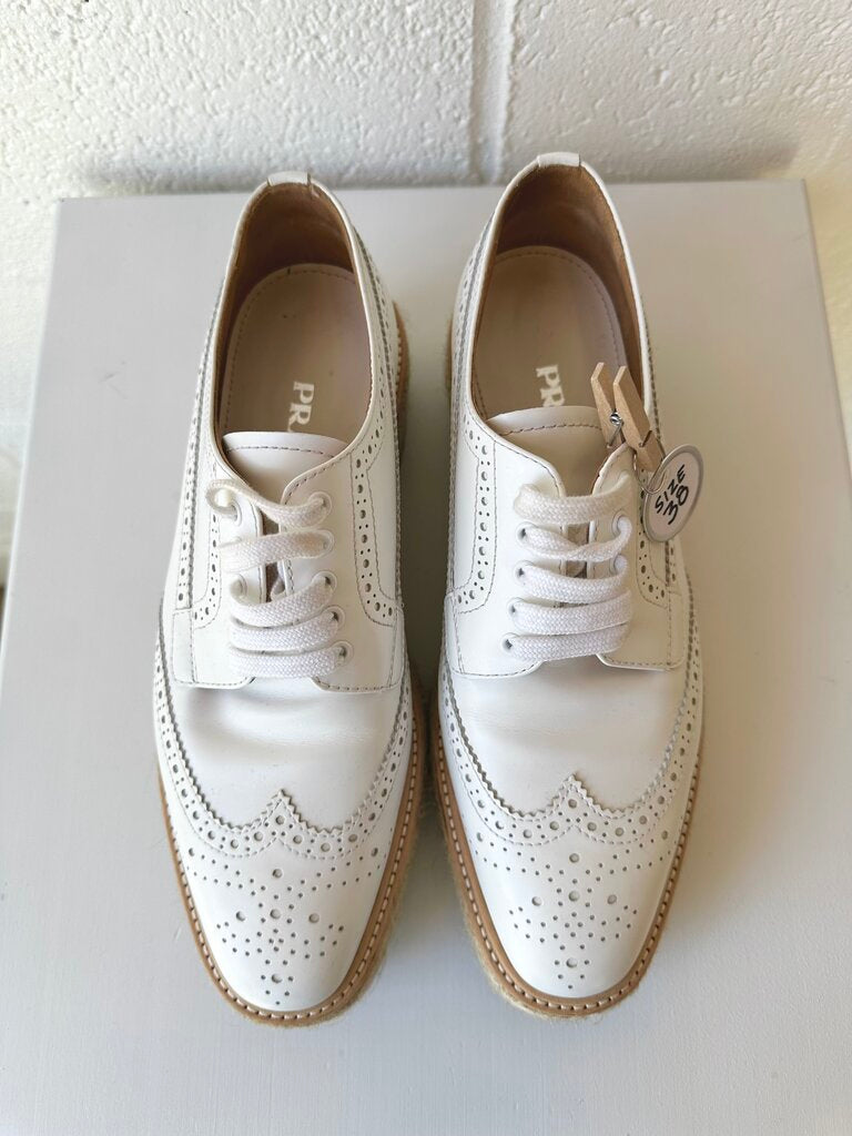 Prada 'Lace Up Platform Brogues' leather shoes