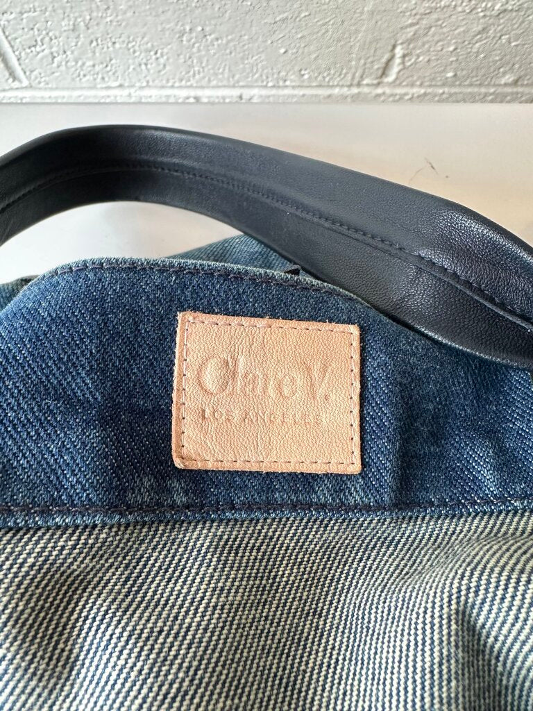 Clare V. Marine Denim Handbag