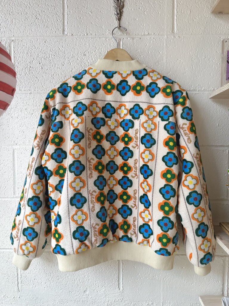 Siedres floral button up cardigan sweater