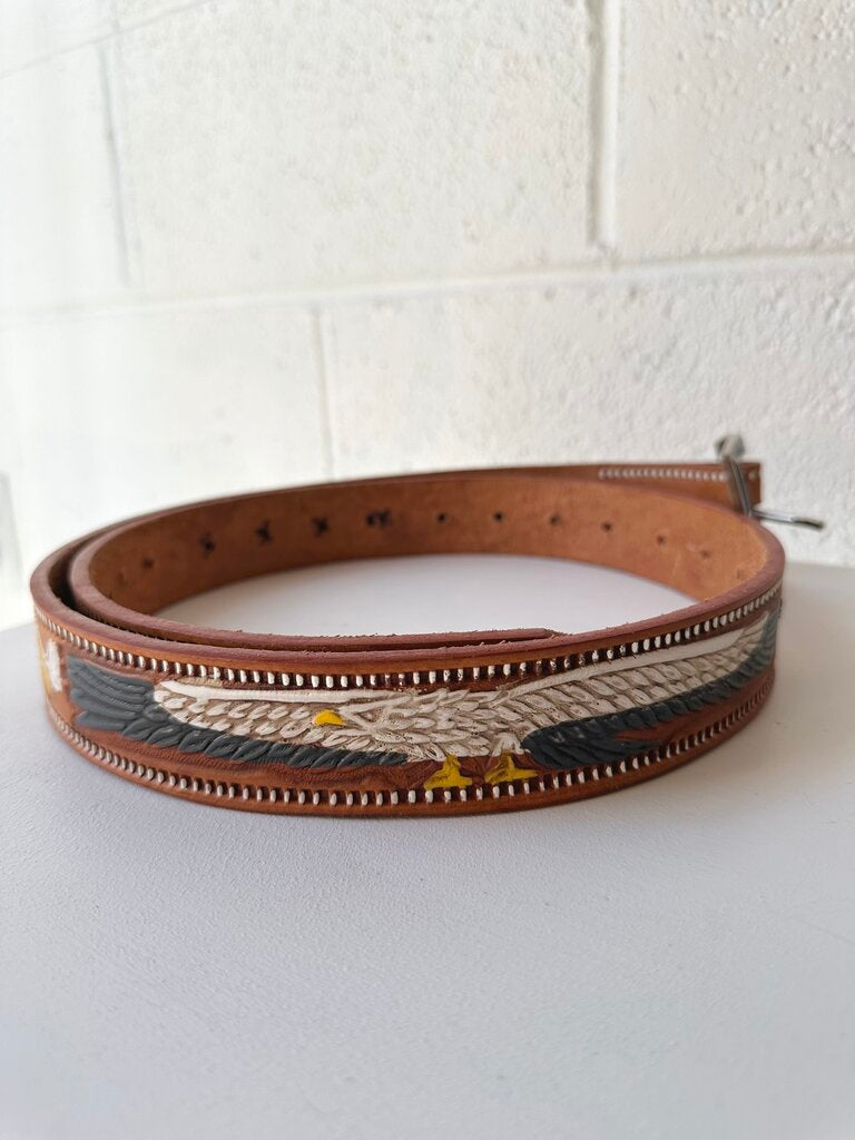 Vintage leather belt made in Mexico