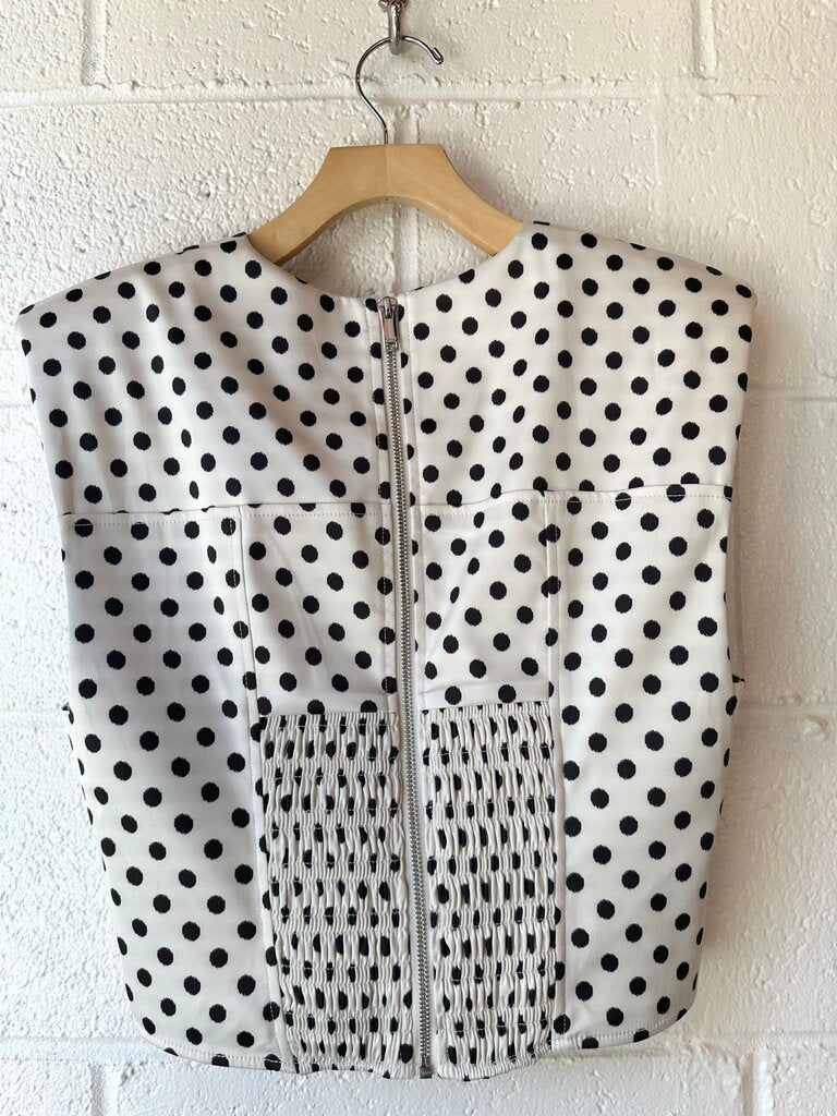 GANNI NEW polka dot corset top