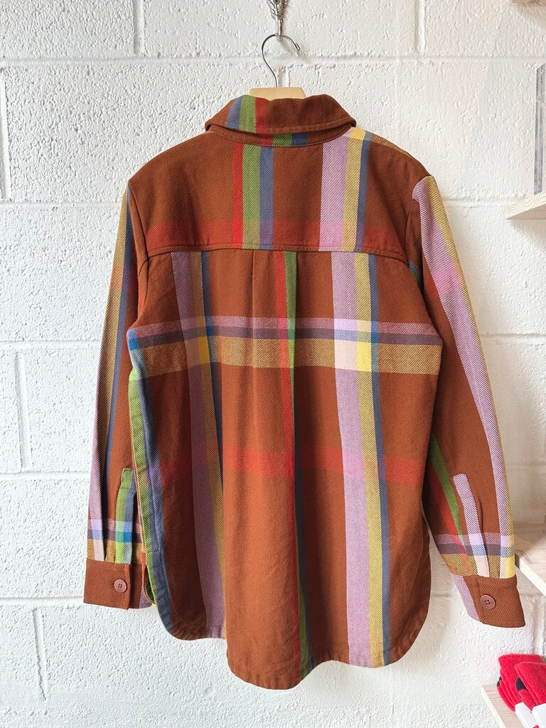 Thinking Mu 'Norita' 100% cotton plaid shacket