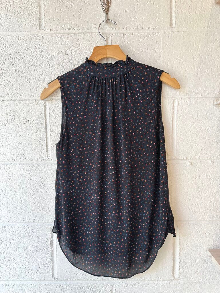 Veronica Beard 100% silk floral sleeveless top
