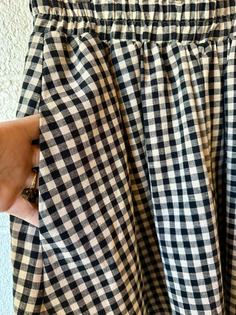 Eve Gravel NEW gingham shirt / skirt SET