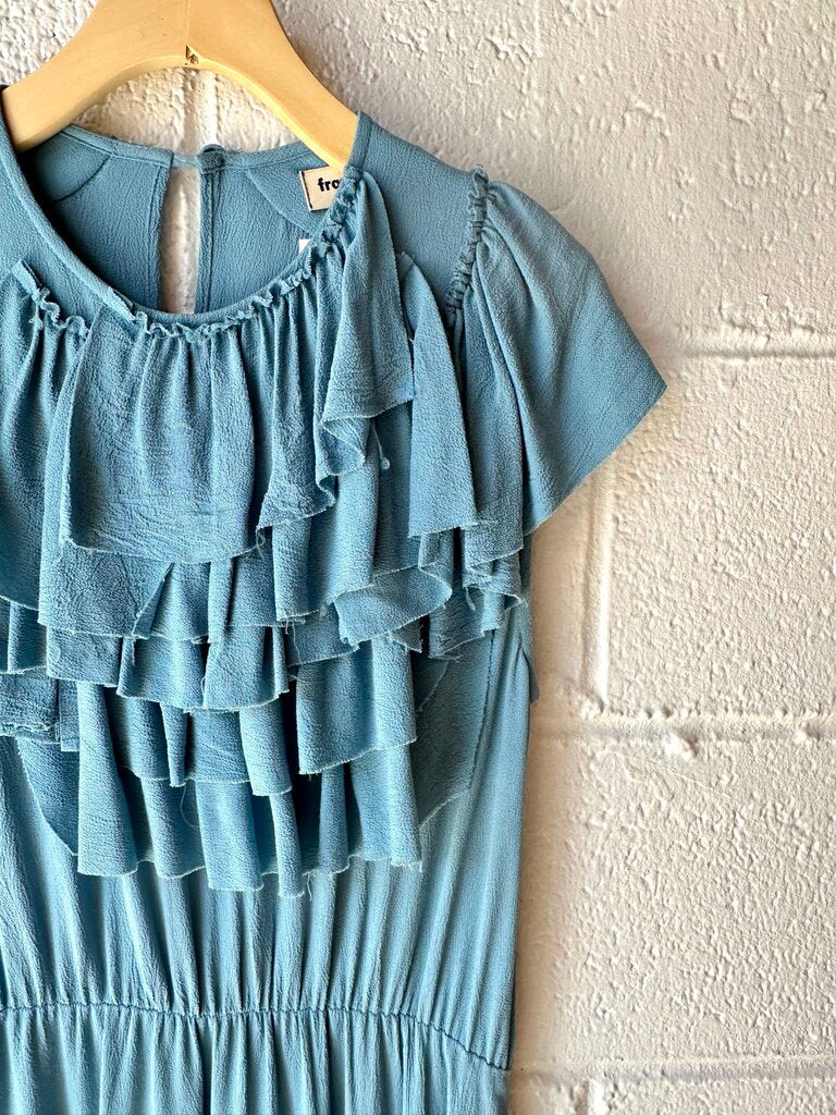 Frances May Flat Ruffle house line midi dress
