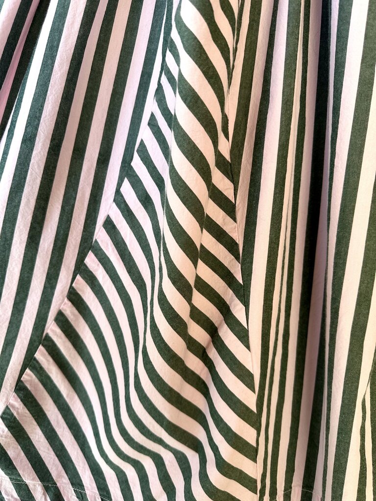Damson Madder 'Layla Godet' Striped Midi Skirt