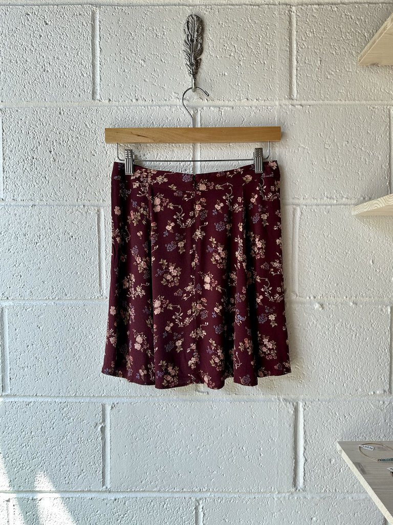 Reformation floral mini skirt