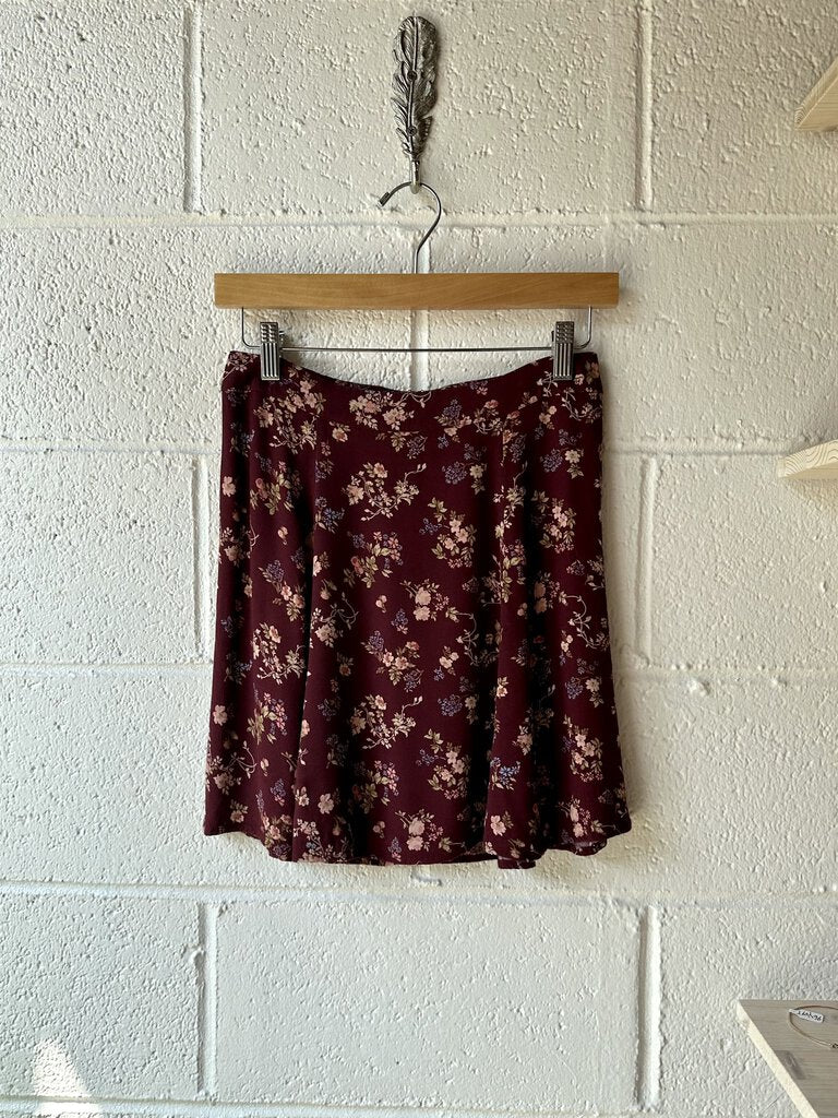 Reformation floral mini skirt