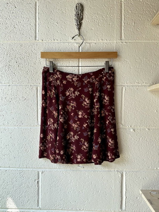 Reformation floral mini skirt