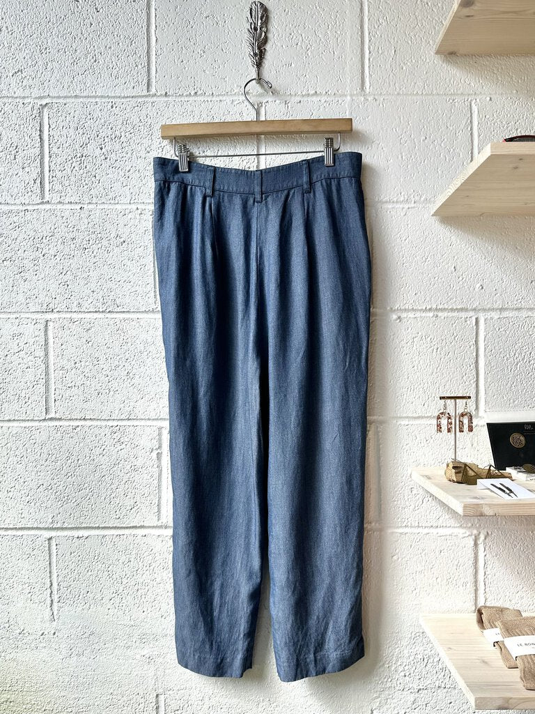 Mara Hoffman pleated chambray trousers