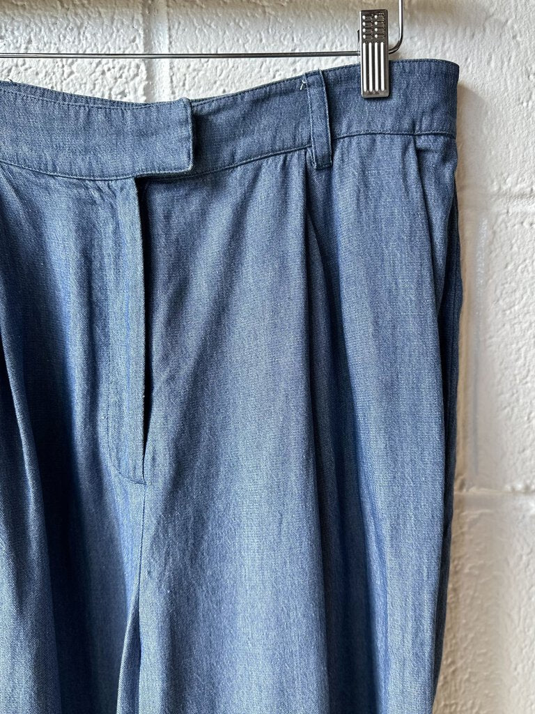 Mara Hoffman pleated chambray trousers