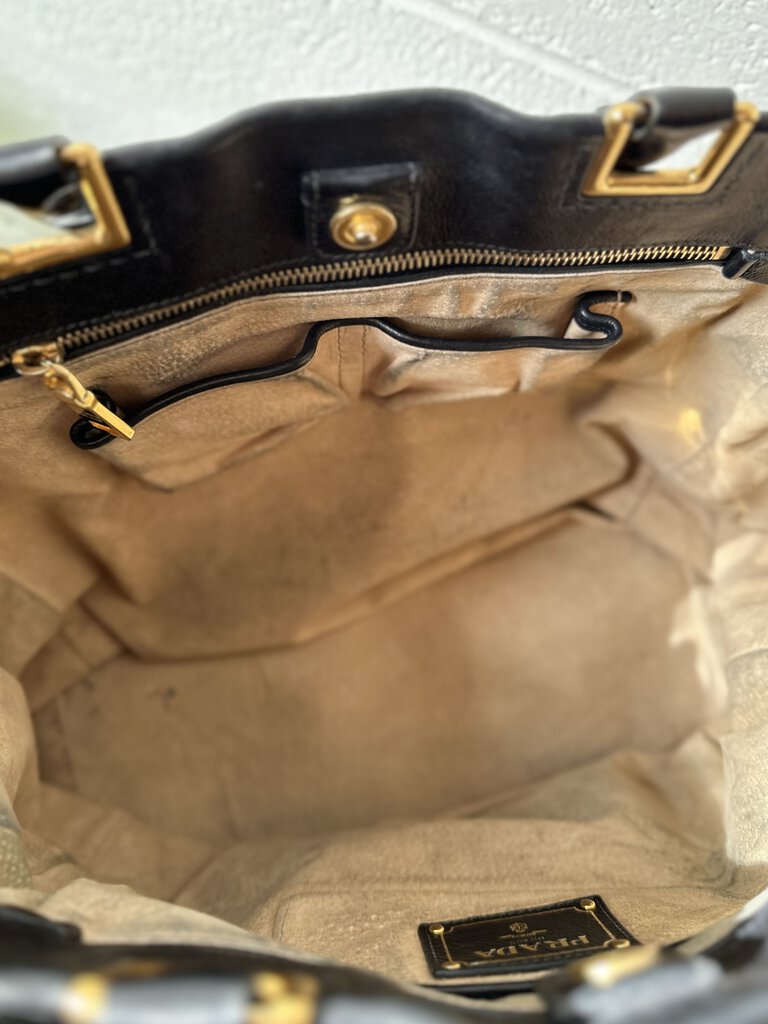 Prada soft calf leather tote