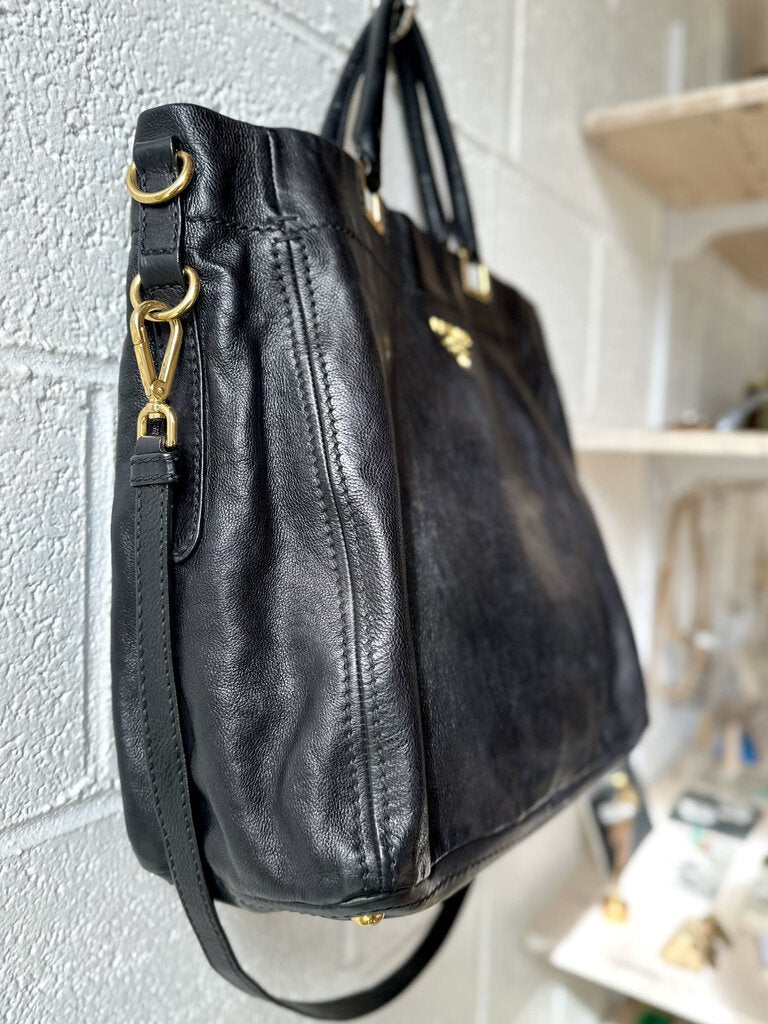 Prada soft calf leather tote