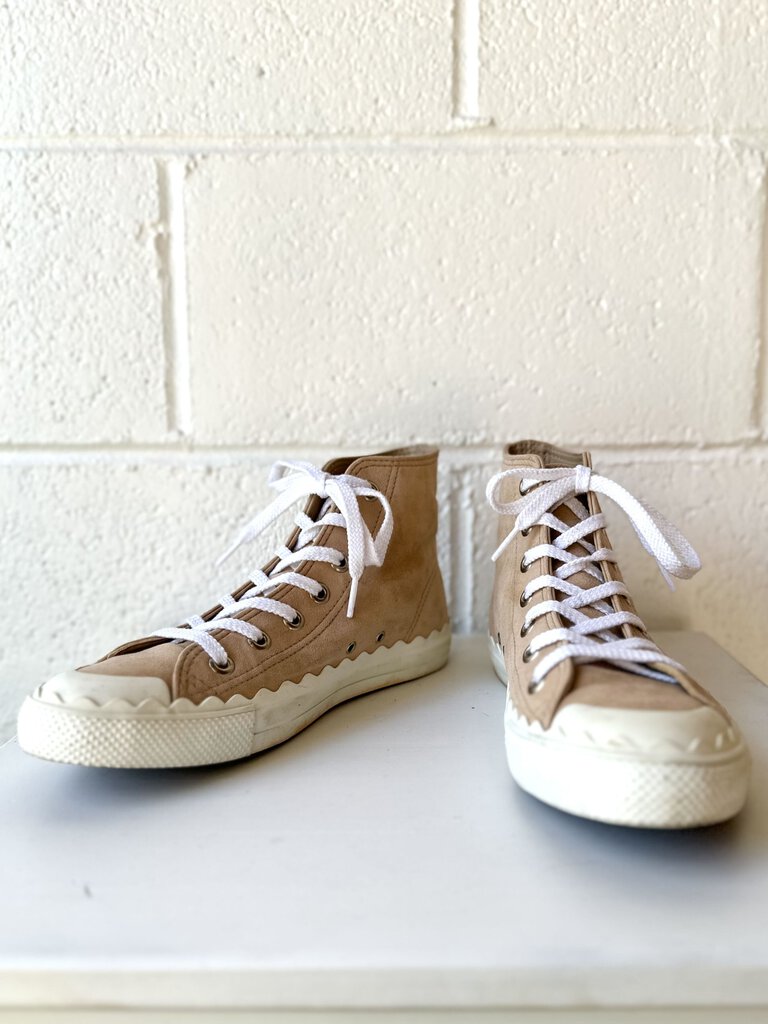 Chloe suede high top sneakers