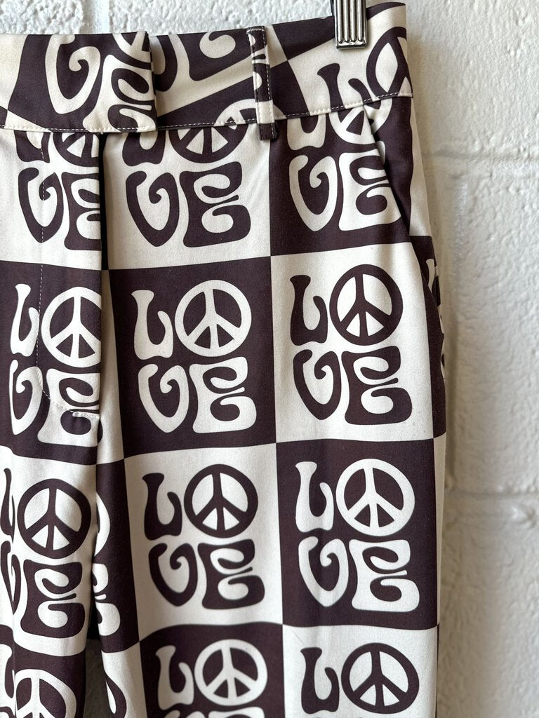 House of Sunny peace print pants