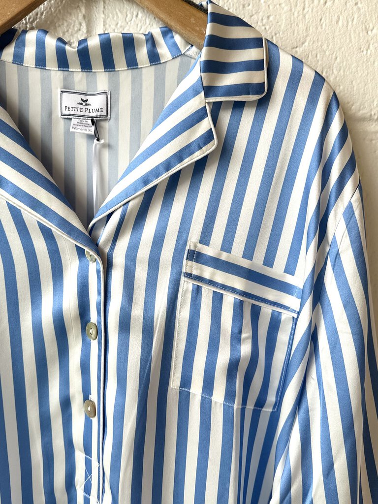 Petit Plume silk striped nightshirt