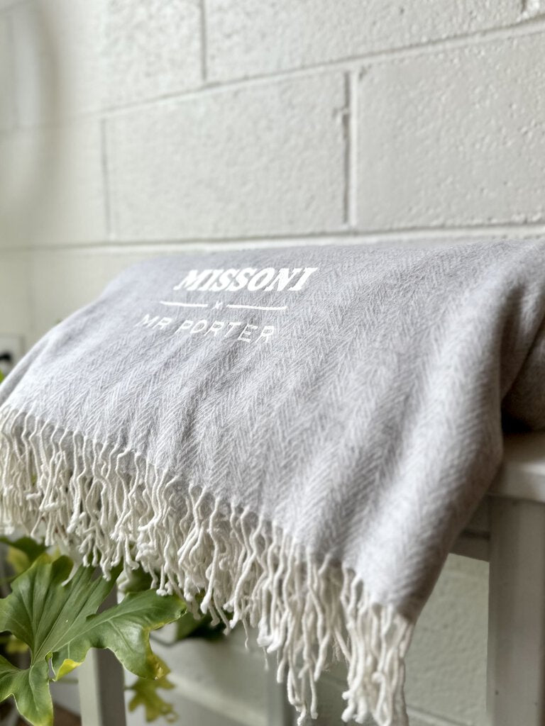 Missoni x Mr. Porter cashmere blend throw blanket