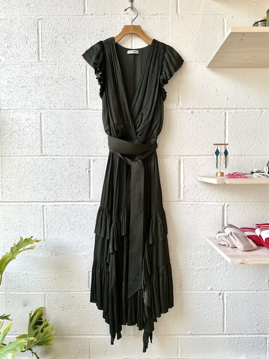 Ulla Johnson silky tiered midi dress