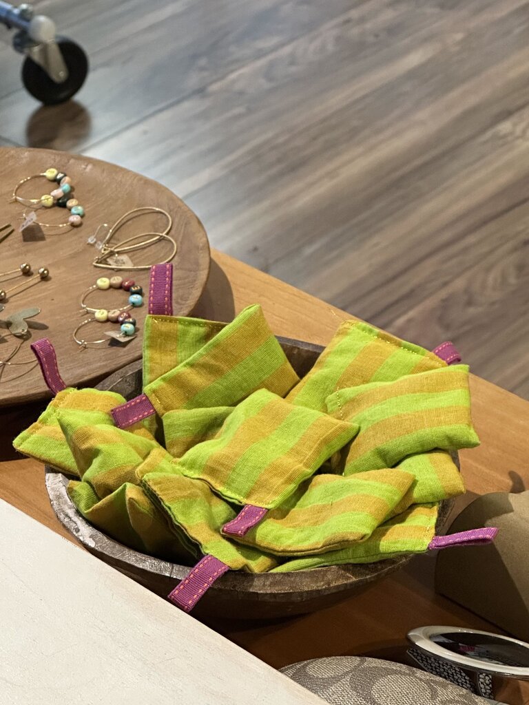 Handmade striped Sunderland Farm lavender sachet