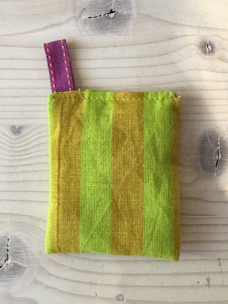 Handmade striped Sunderland Farm lavender sachet