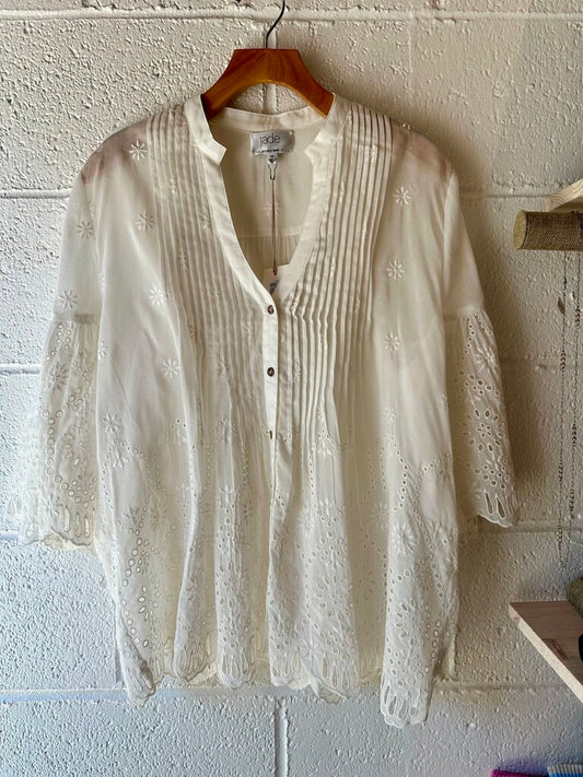 Jade by Johnny Was Eyelet Top