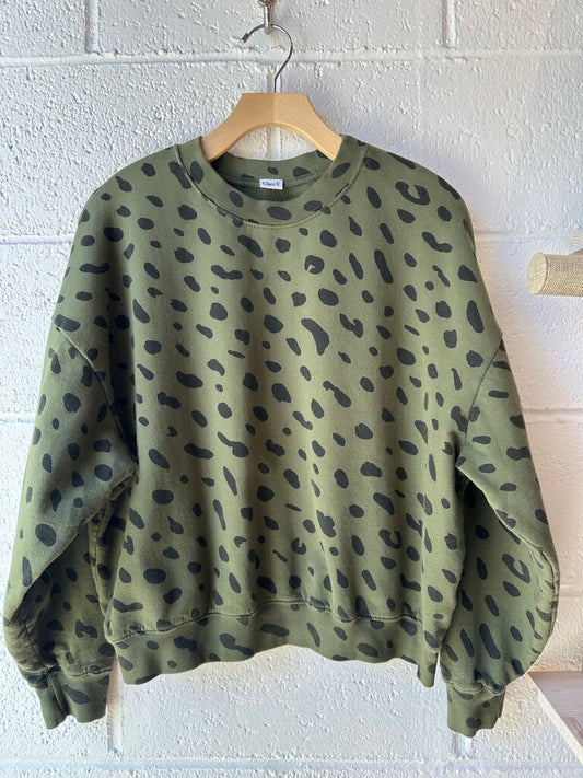 Clare V. Animal Print Sweatshirt