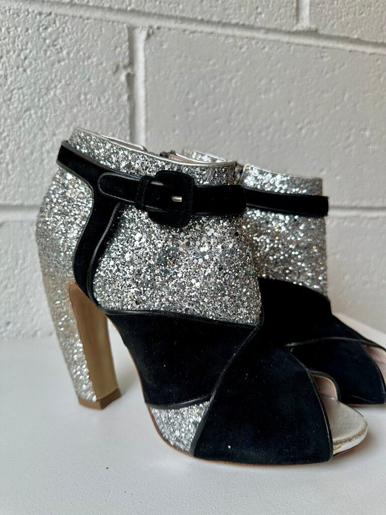 Miu Miu Heeled Glitter Boots