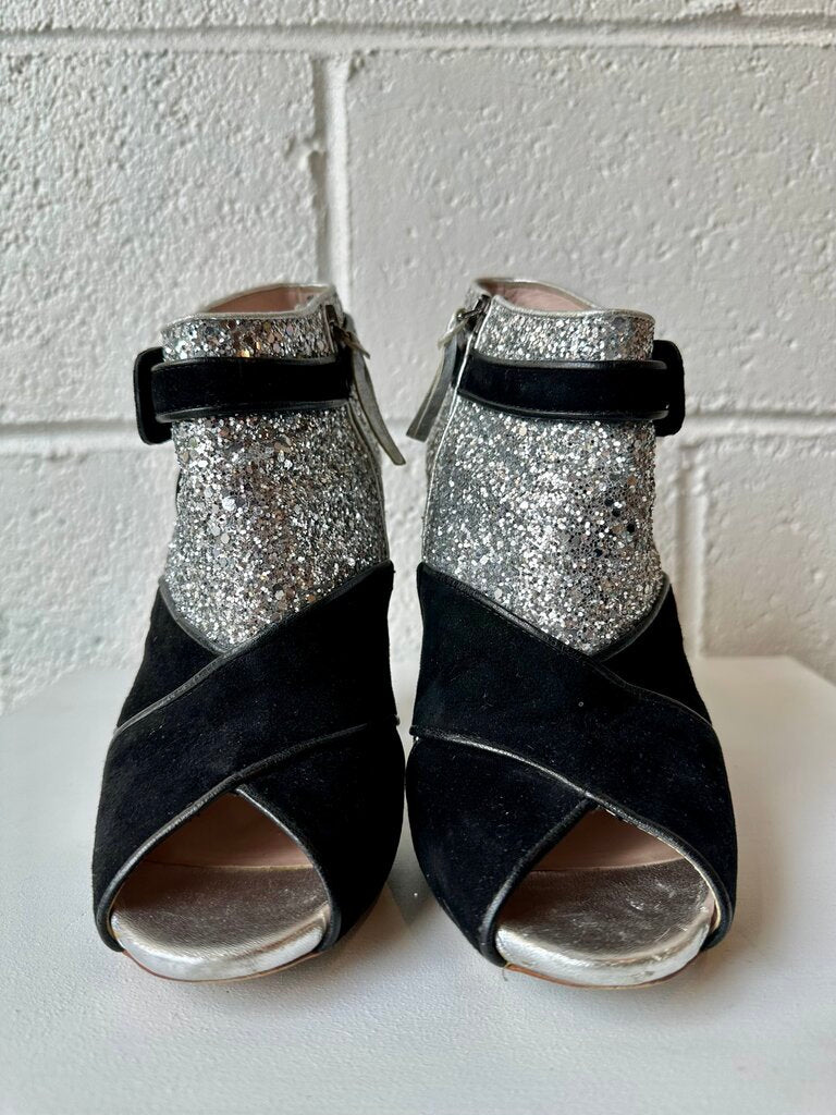 Miu Miu Heeled Glitter Boots