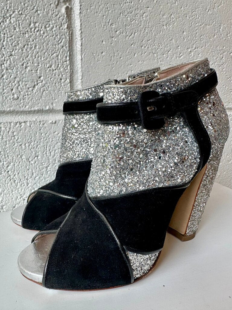 Miu Miu Heeled Glitter Boots