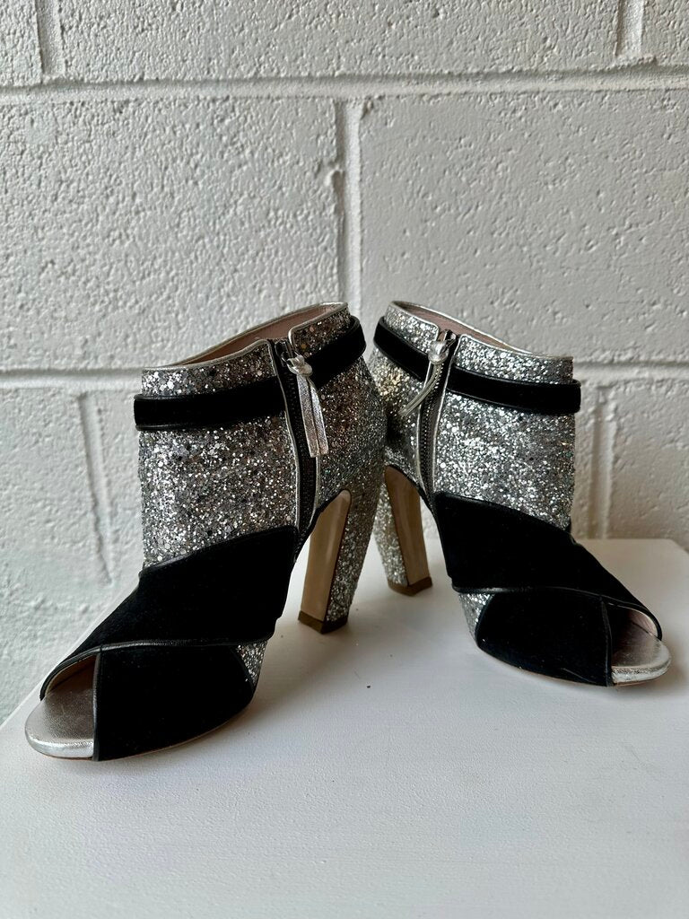 Miu Miu Heeled Glitter Boots