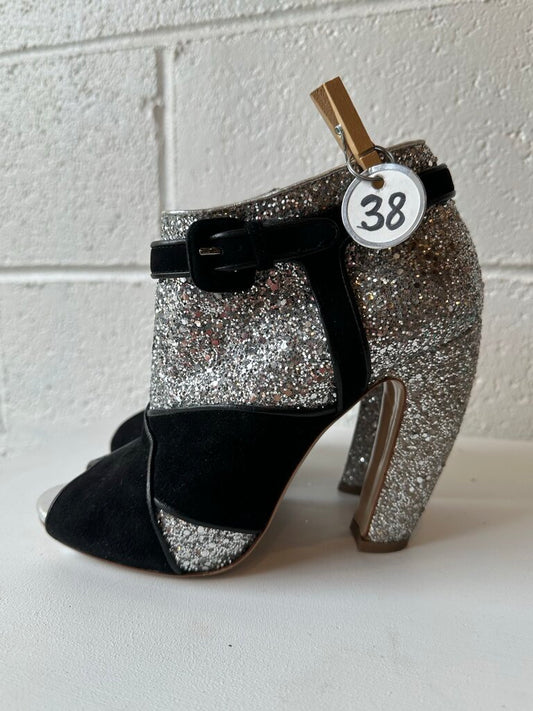 Miu Miu Heeled Glitter Boots