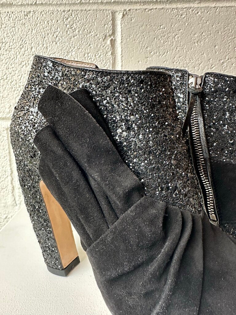 Miu Miu Heeled Glitter Booties