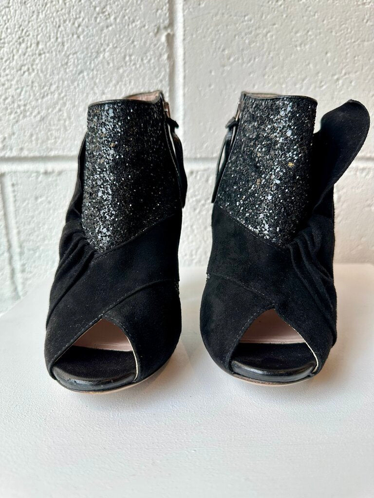 Miu Miu Heeled Glitter Booties