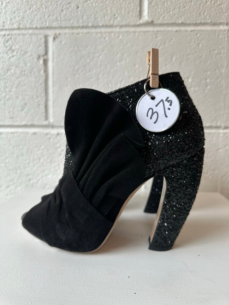 Miu Miu Heeled Glitter Booties