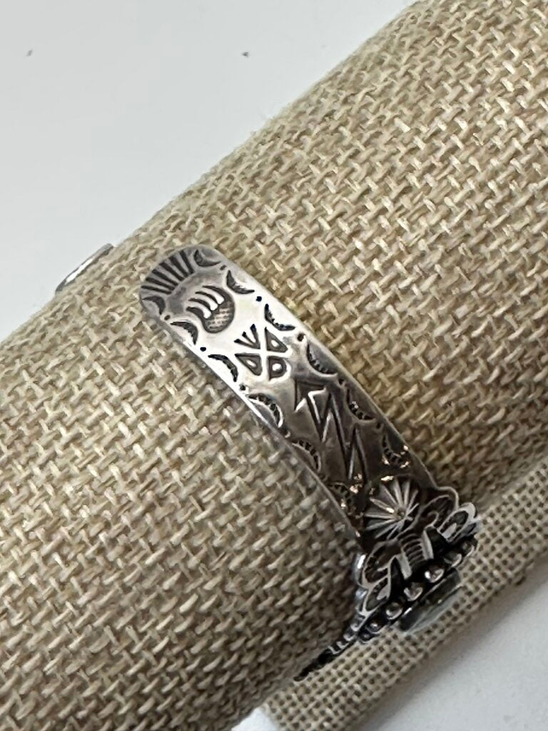 Vintage sterling and turquoise Navajo cuff bracelet