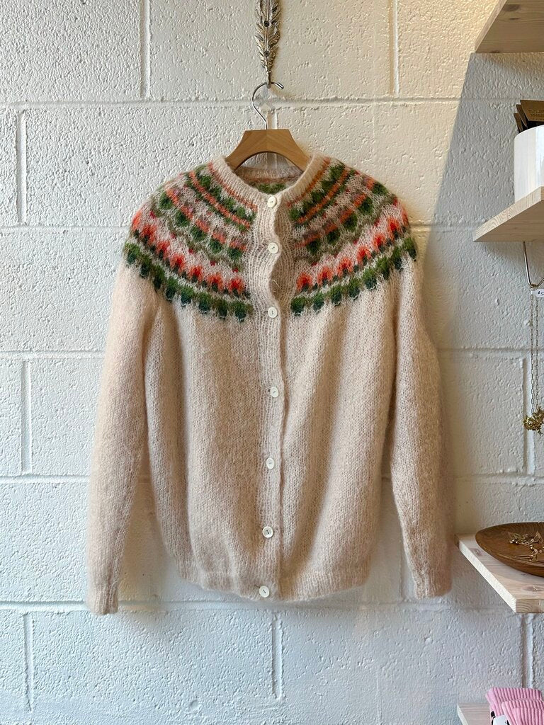 Vintage fair isle mohair cardigan