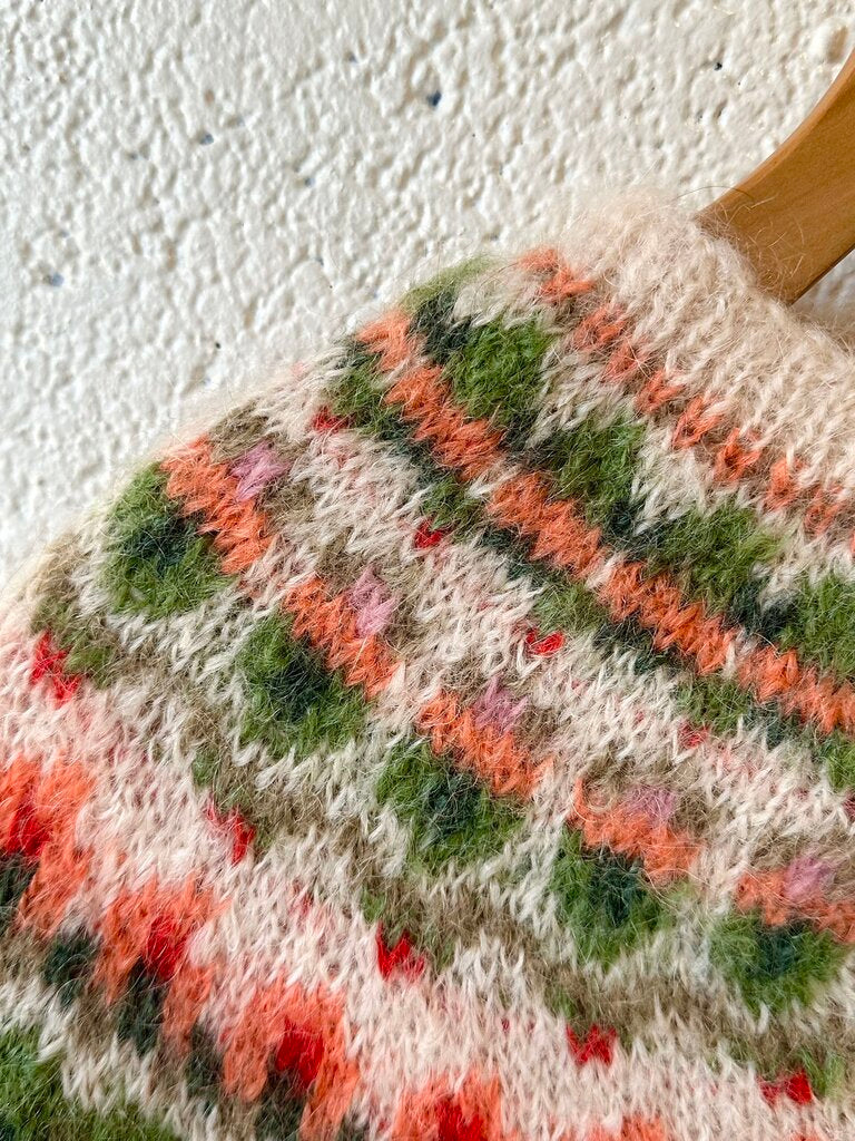 Vintage fair isle mohair cardigan