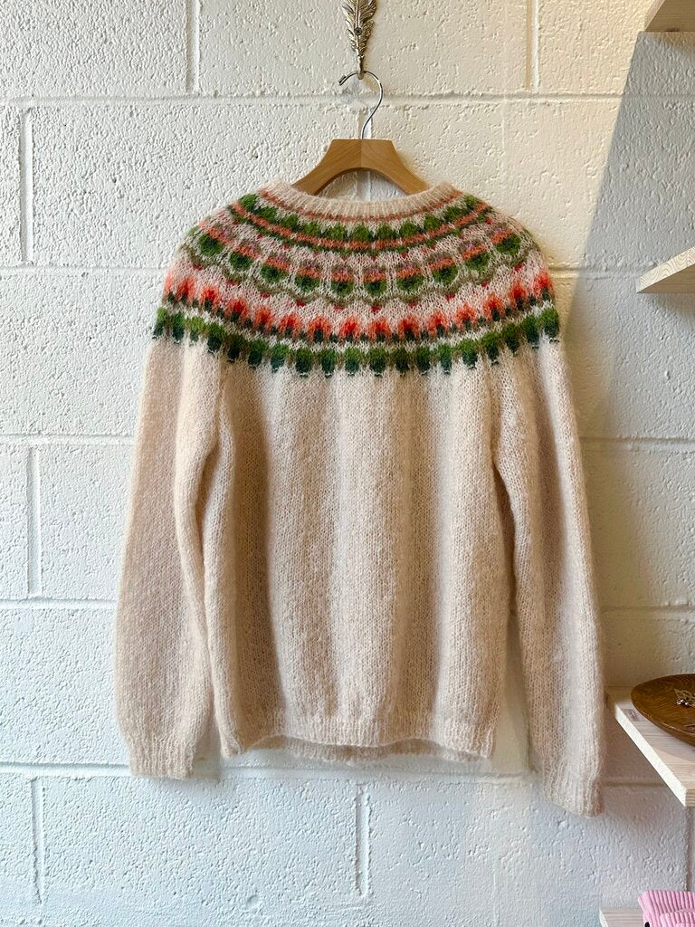 Vintage fair isle mohair cardigan