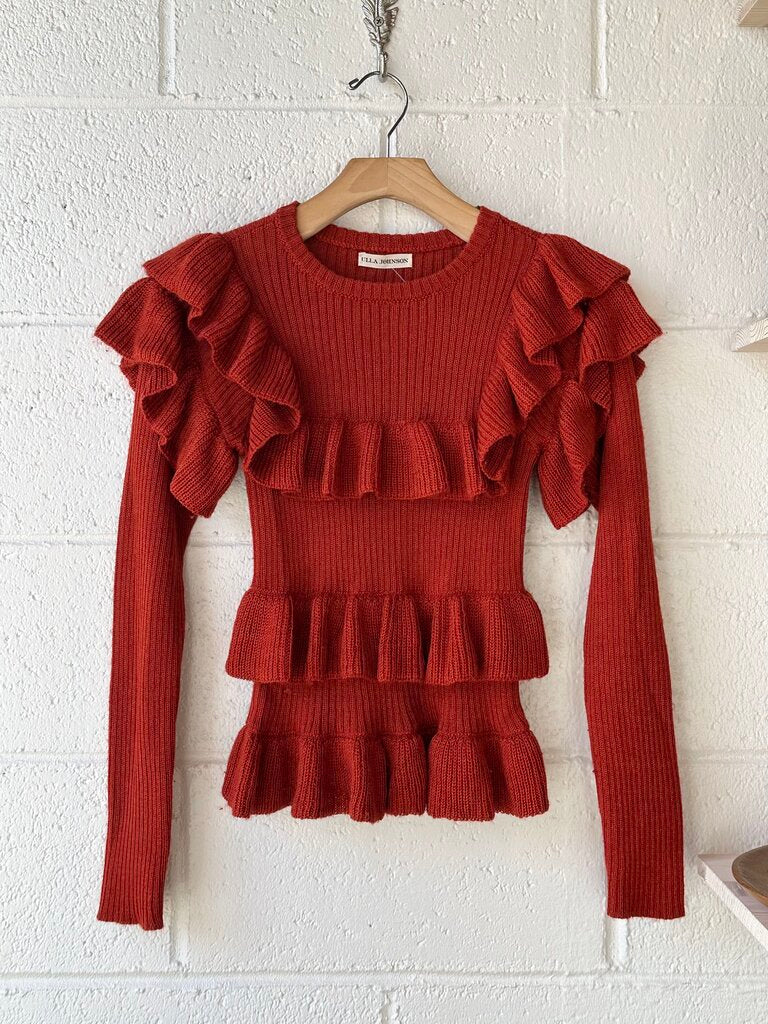 Ulla Johnson tiered ruffle sweater