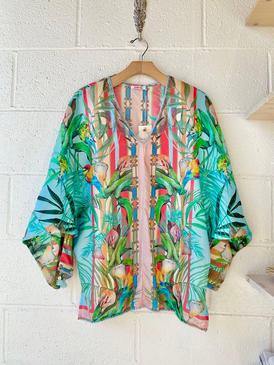 NEW Johnny Was Silk Blouse