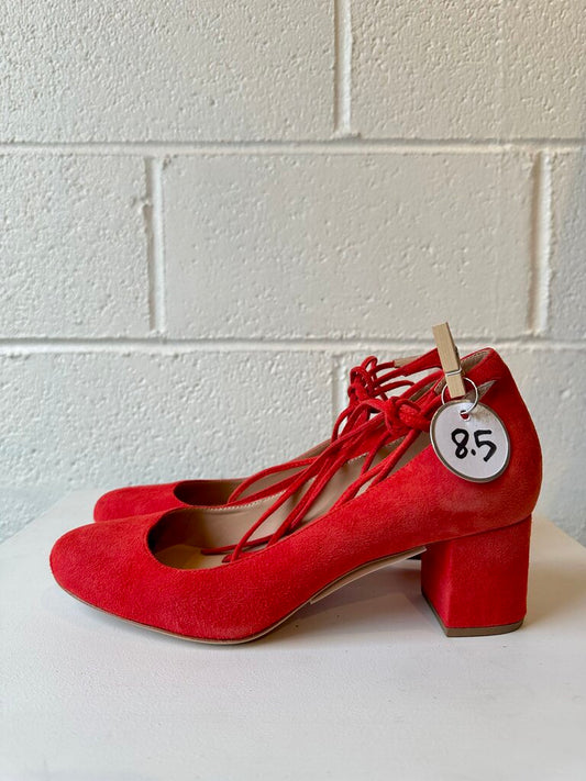 Loeffler Randall Clara lace up suede pump